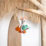 Sjaal met Verhaal Hanger Muis Surfboy Oranje