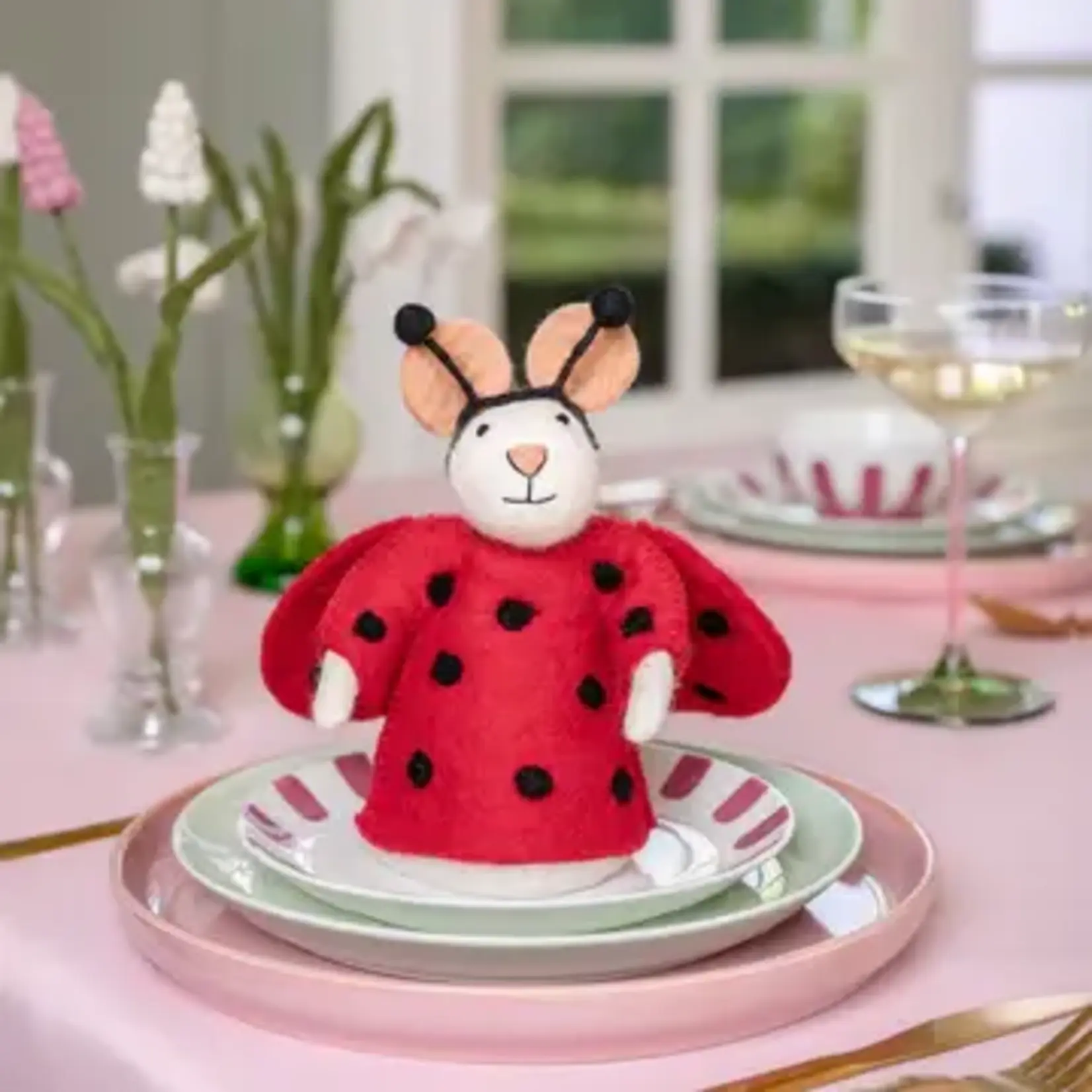 Sjaal met Verhaal Decoratie Muis Lieveheersbeestje