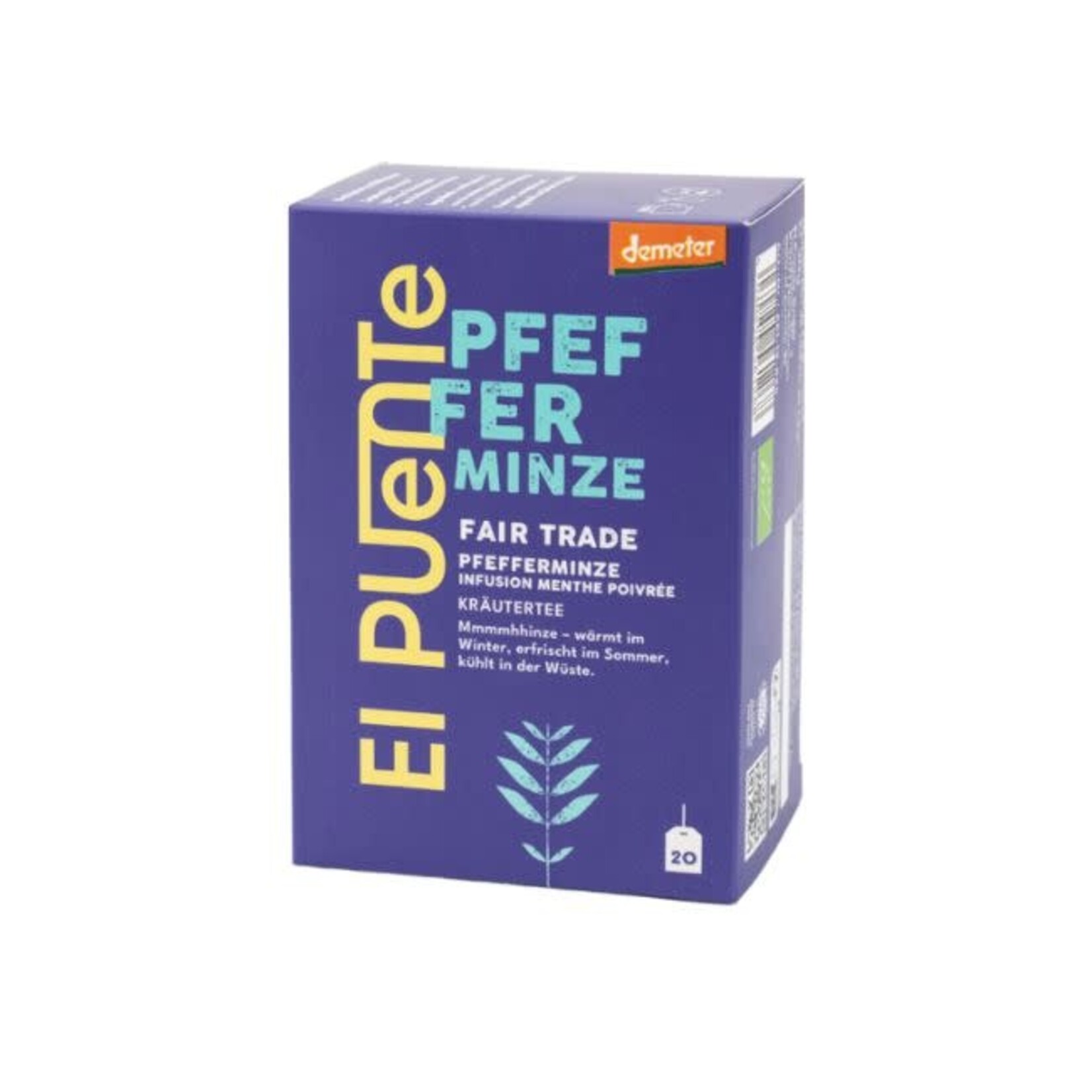 El Puente Pepermunt Kruidenthee, Bio ,1,5gr