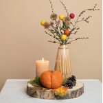 Sjaal met Verhaal Herfst Pompoen Large  Cognac