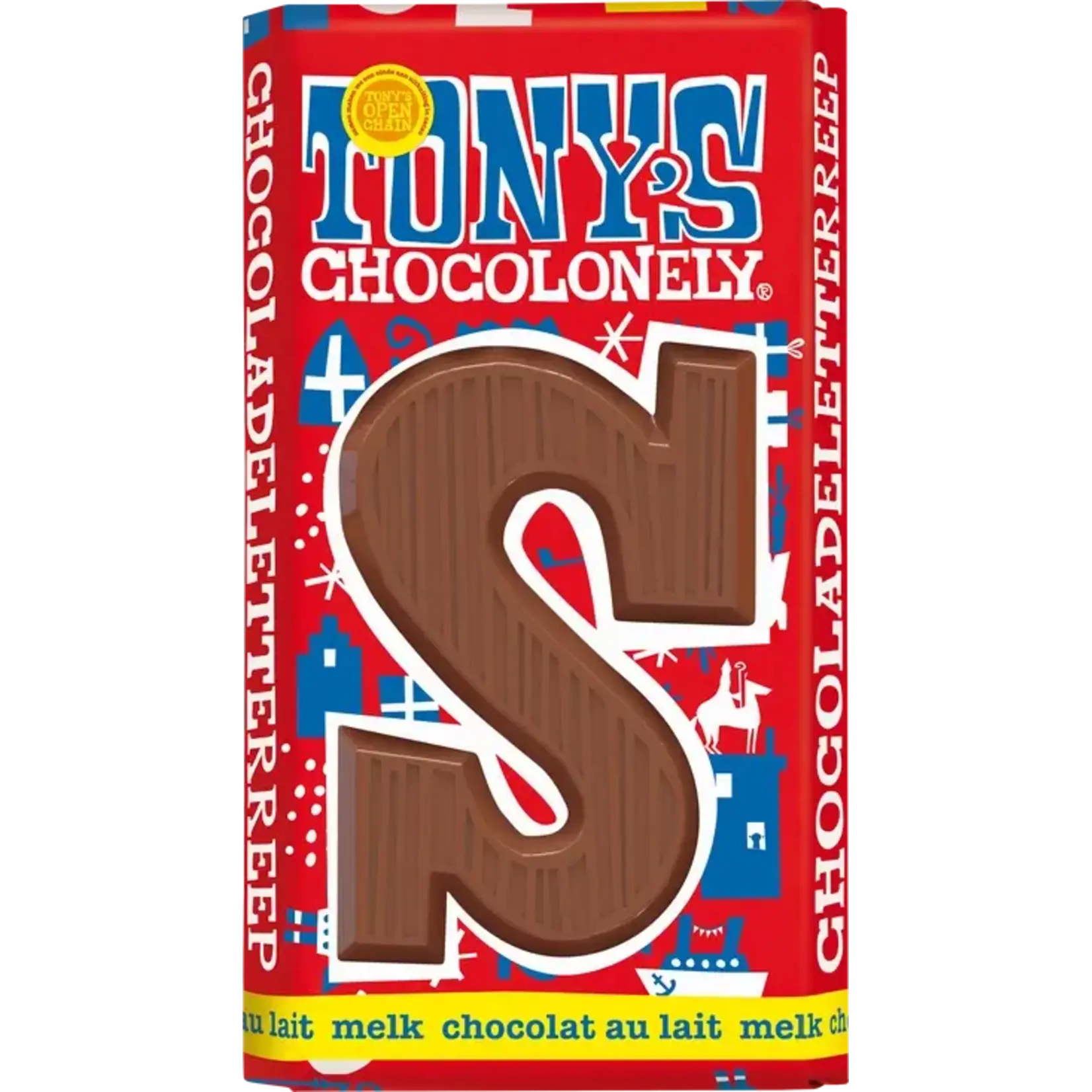 Tony's Chocolonely Tony's Letterreep S  Melk 90gr