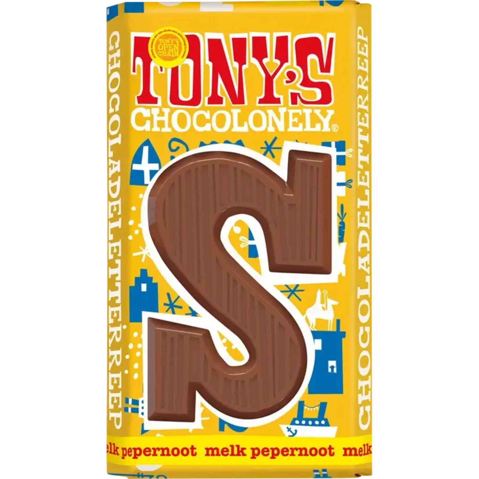 Tony's Chocolonely Tony's Letterreep S Melk Pepernoot 90gr