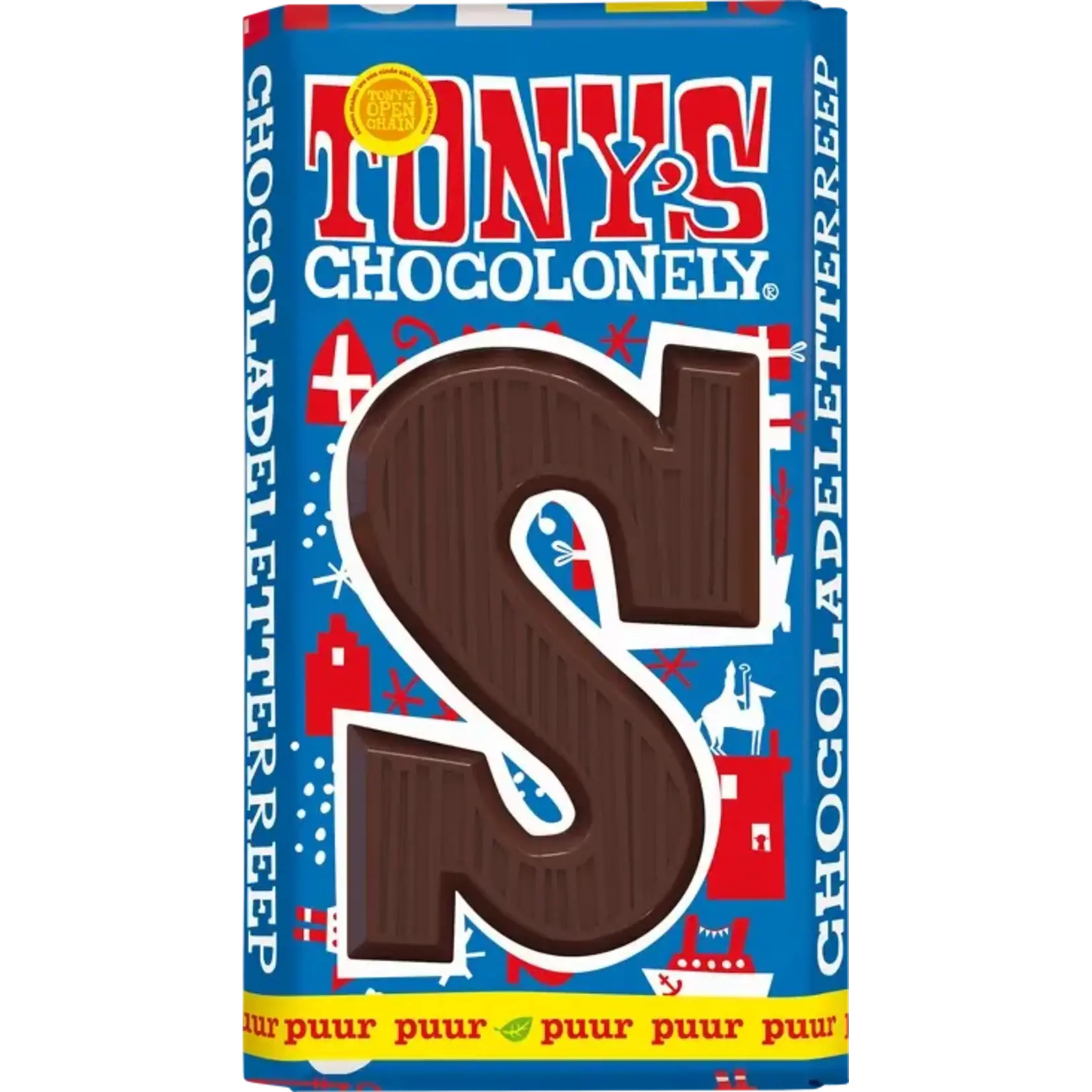 Tony's Chocolonely Tony's Letterreep S Puur 90gr