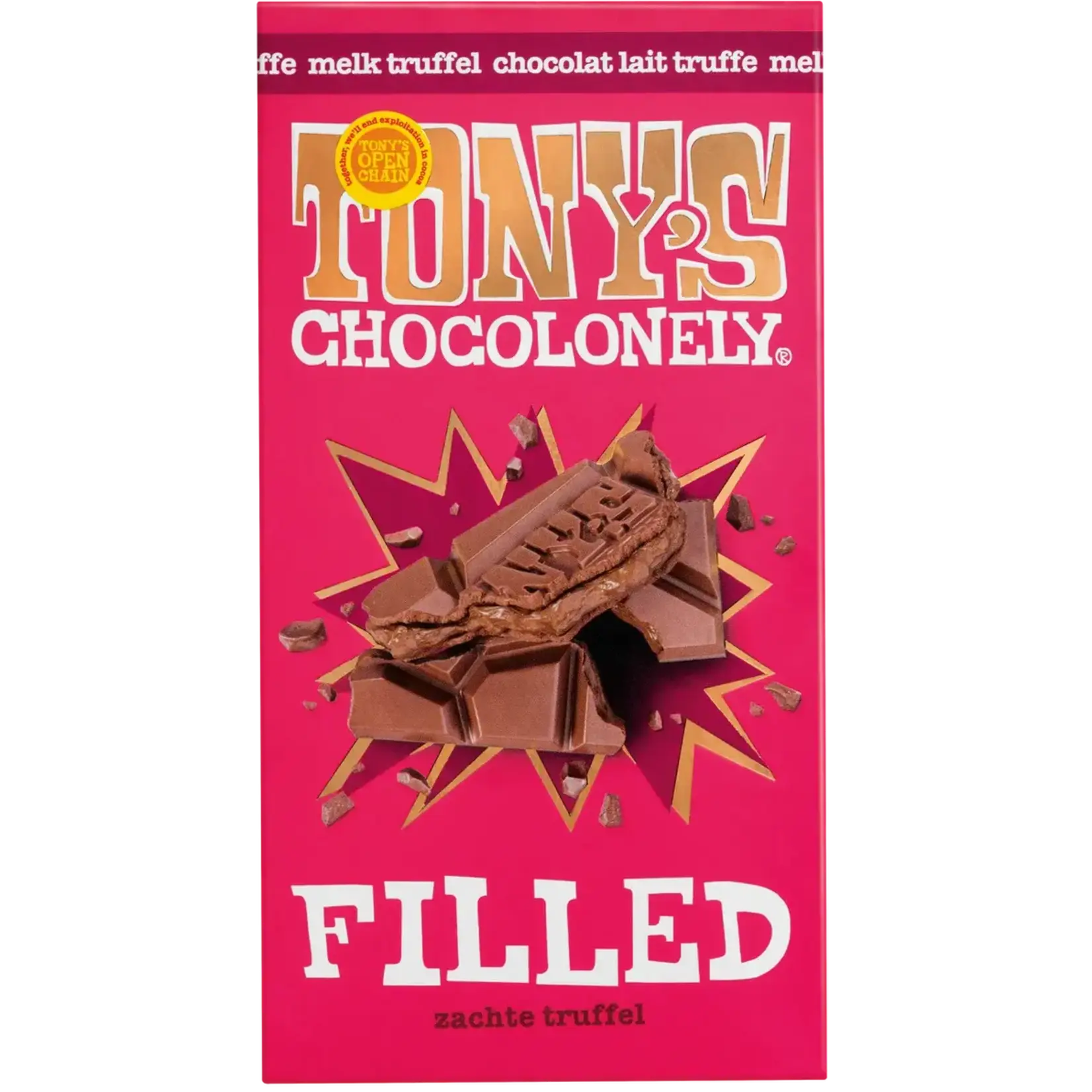 Tony's Chocolonely Tony's Filled Reep Zachte Truffel 127gr