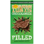 Tony's Chocolonely Tony's Filled Reep, Zachte Hazelnoot Praline 127gr