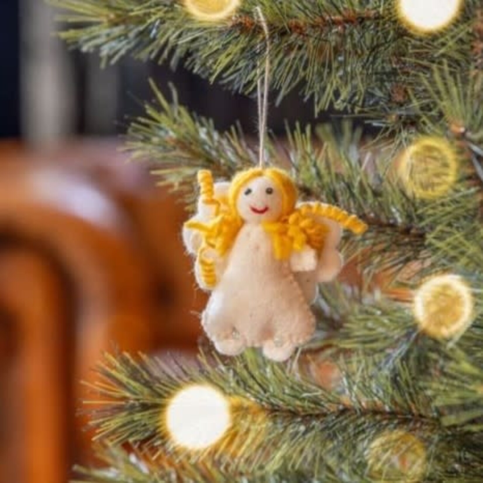 Sjaal met Verhaal Kerstengeltje mini wit