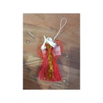 Wilma's Fair Trade C Raffia Engel Rood Rood/goud