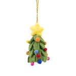 Sjaal met Verhaal Hanger Kerstboom Multicolor 10 cm