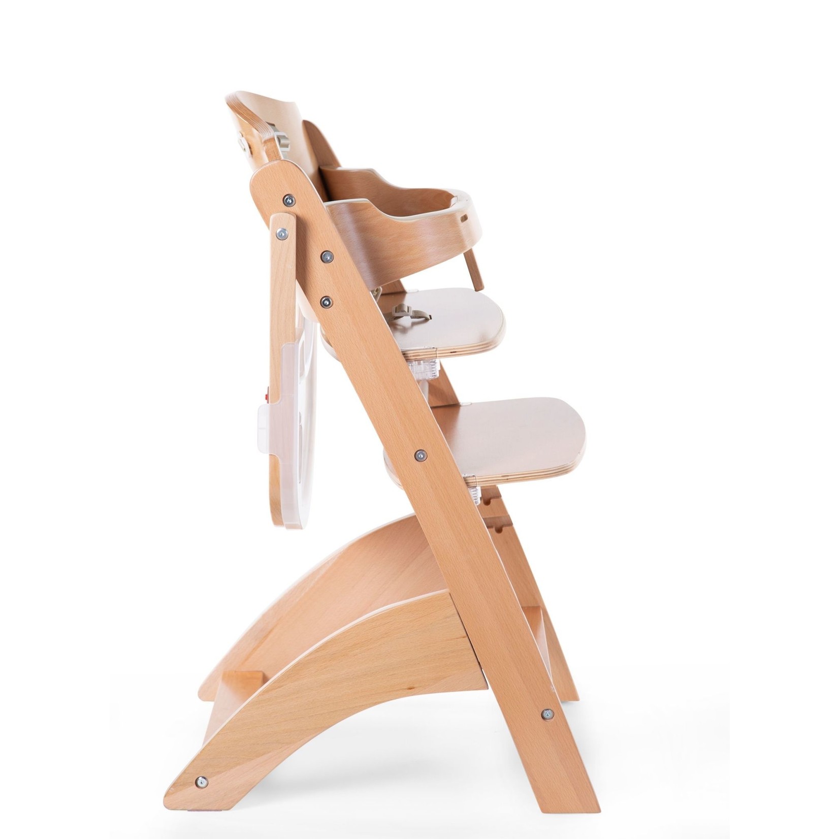 Childhome Lambda 3 Baby Kinderstoel + Eettablet - Hout - Naturel