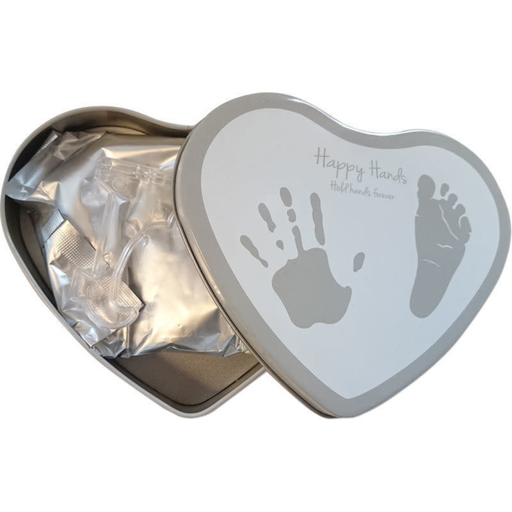 Happy Hands Happy Hands 2D Heart Shape Silver White