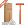 Bamboozy Safety Razor Rosé Goud + 20 scheermesjes Bamboozy Safety Razor Rosé Goud + 20 scheermesjes