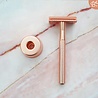 Bamboozy Safety Razor Rosé Goud Mat RVS met Houder + 20 scheermesjes Bamboozy Safety Razor Rosé Goud Mat RVS met Houder + 20 scheermesjes
