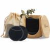 Bamboozy 16x Zwarte Duurzame Herbruikbare Wattenschijfjes 4-Laags + Bamboe houder Bamboozy 16x Zwarte Duurzame Herbruikbare Wattenschijfjes 4-Laags + Bamboe houder