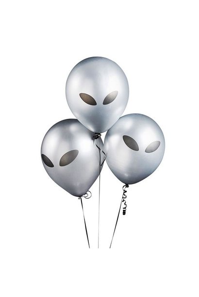 Alien ballonnen 'Space Party' (5st)