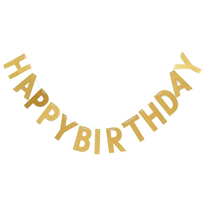 Slinger 'Happy Birthday Goud/Glitter' (1St)-1