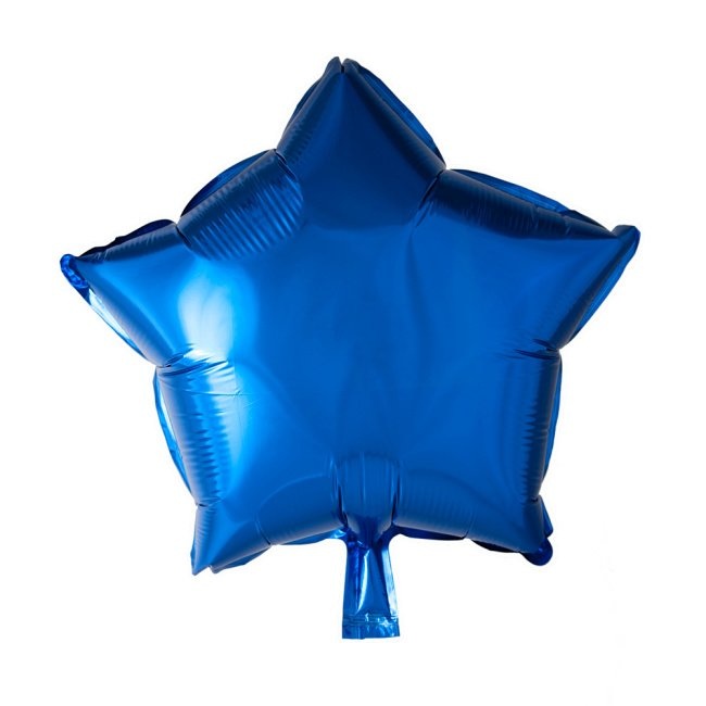 Folie Ballon 'Ster Blauw' (1St)-1