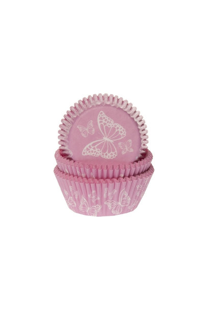 Cupcake Vormpjes 'Vlinders Roze' House Of Marie (50St)