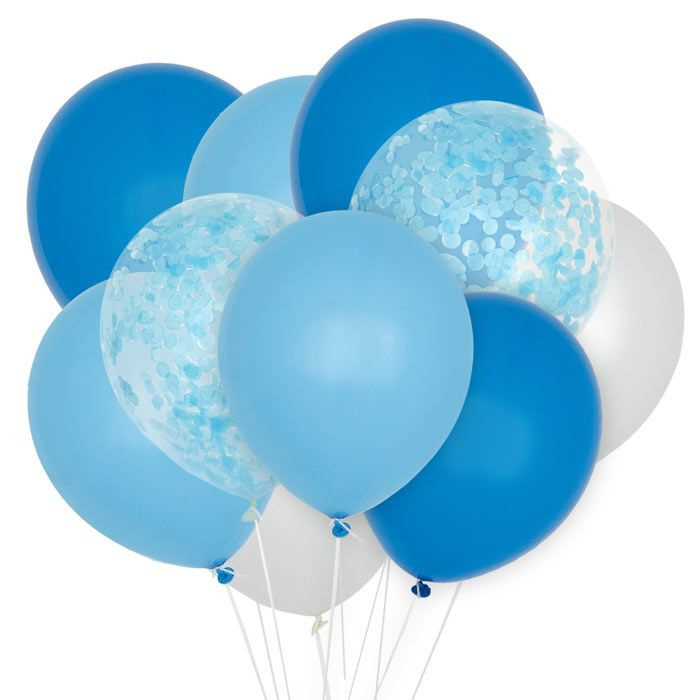 Latex Ballonnen Mix 'Blauw' House Of Gia (10St)-1