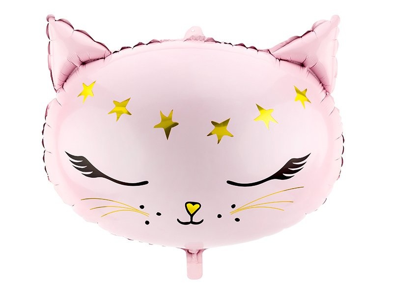 Folieballon roze kat - Meow Party - kinderfeestje versiering - 1stuks-1