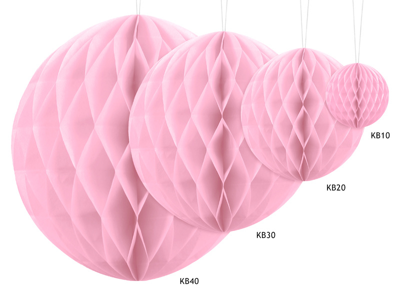 Honeycombs bol - licht roze - feest decoratie - 1stuks-2