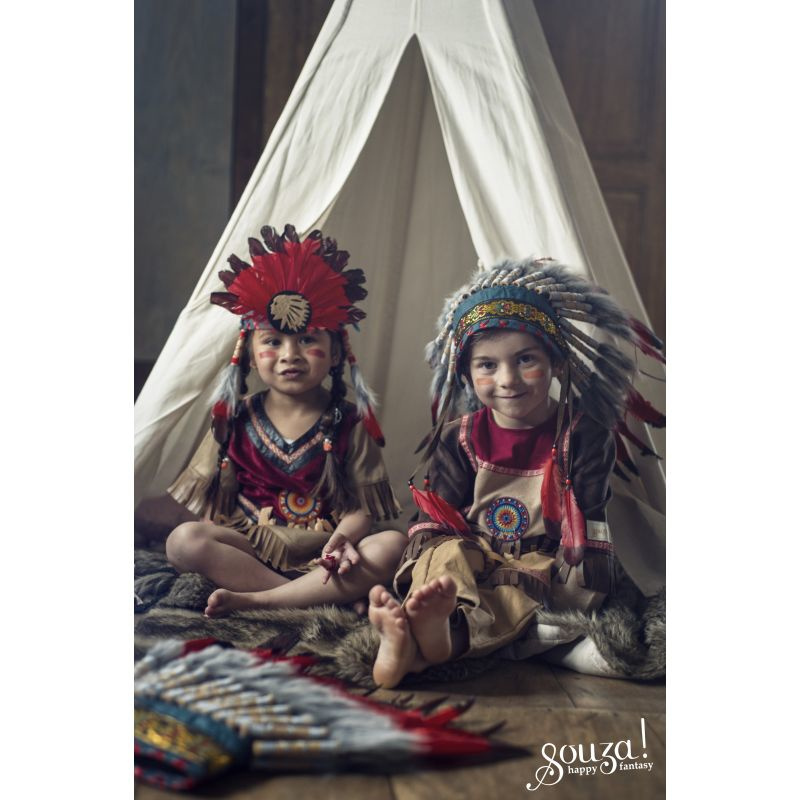 Verkleedkleding - Paytah Indianen Kostuum - Maten 3/7 jaar - 1stuks-2