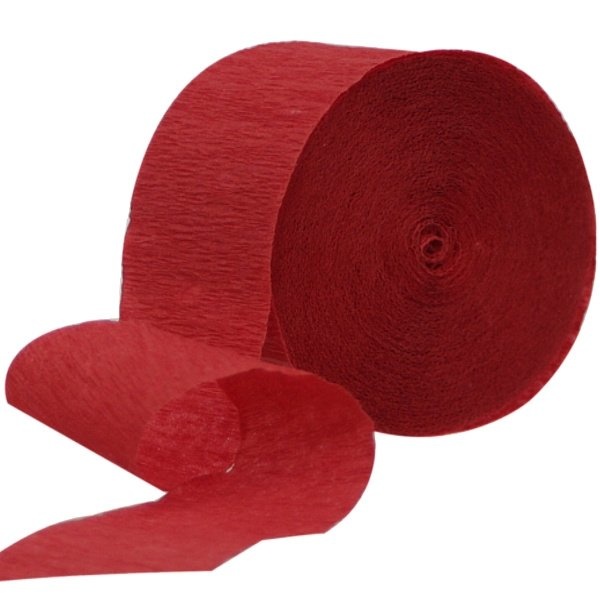 Crêpe papier slinger - Rood - feestversiering - 4stuks-2