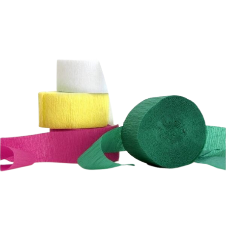 Crêpe papier slinger - Groen - feestversiering - 4stuks-2