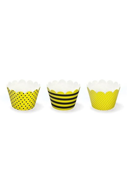 Cupcake wrappers 'Bee Party' (6st)