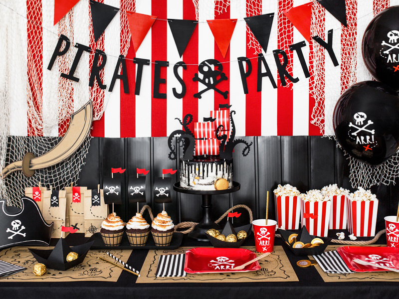 Snoepzakjes - Pirates Party - kinderfeestje versiering - 6stuks-6