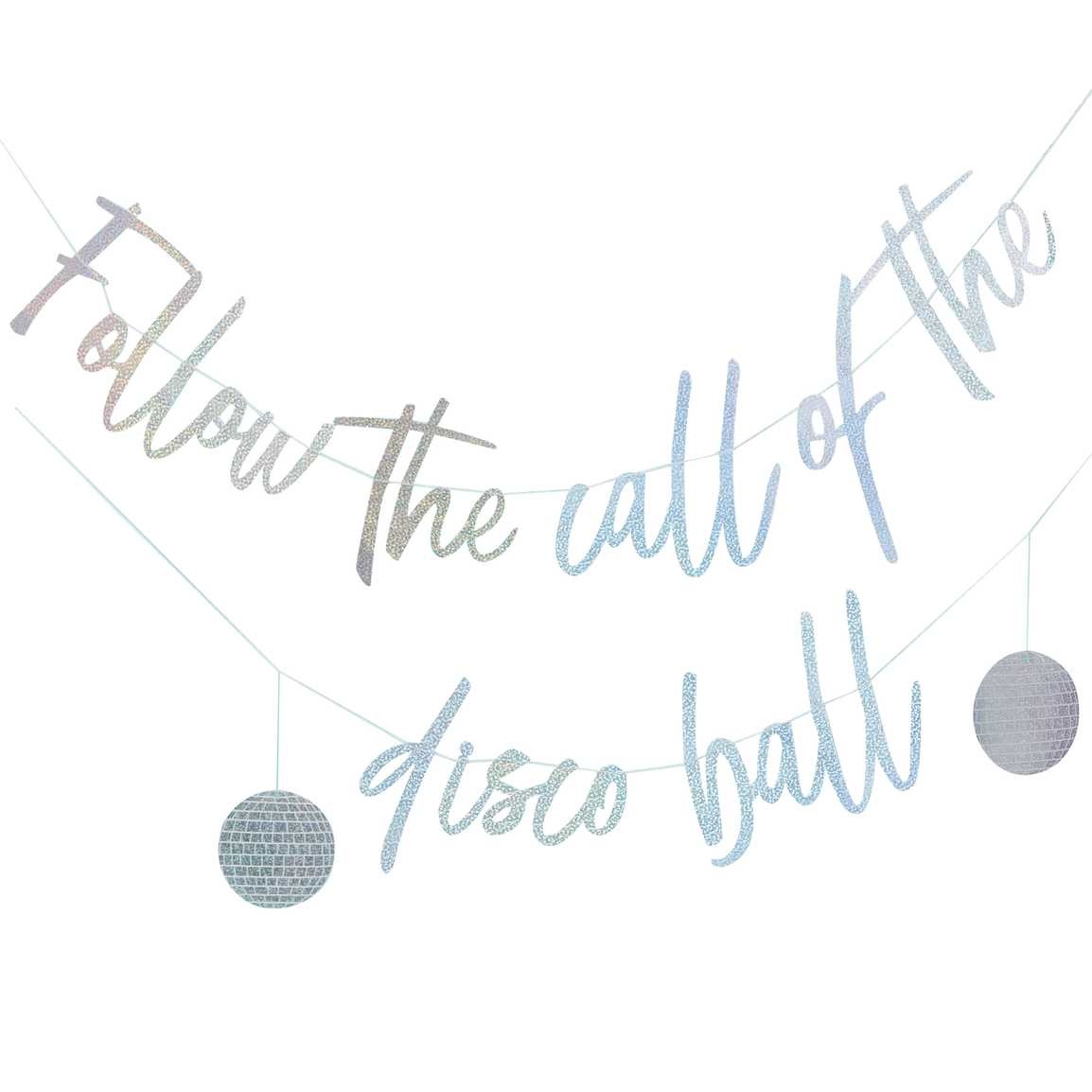 Letterslinger Disco ball - Good Vibes - feestversiering - 1stuks-1