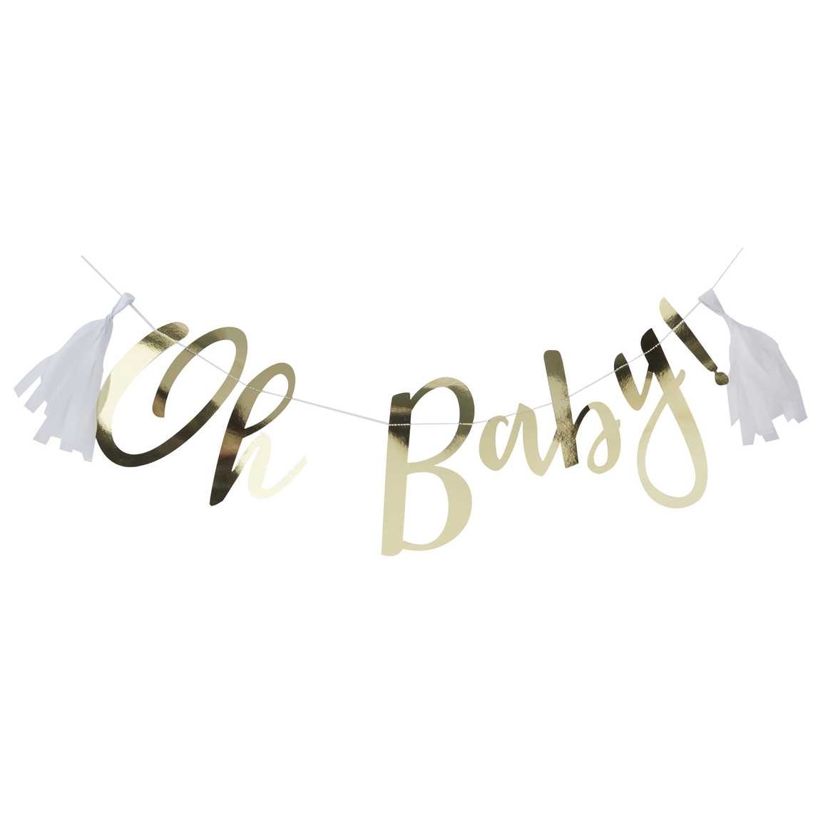 Letterslinger - Oh Baby! - babyshower versiering - 1stuks-1