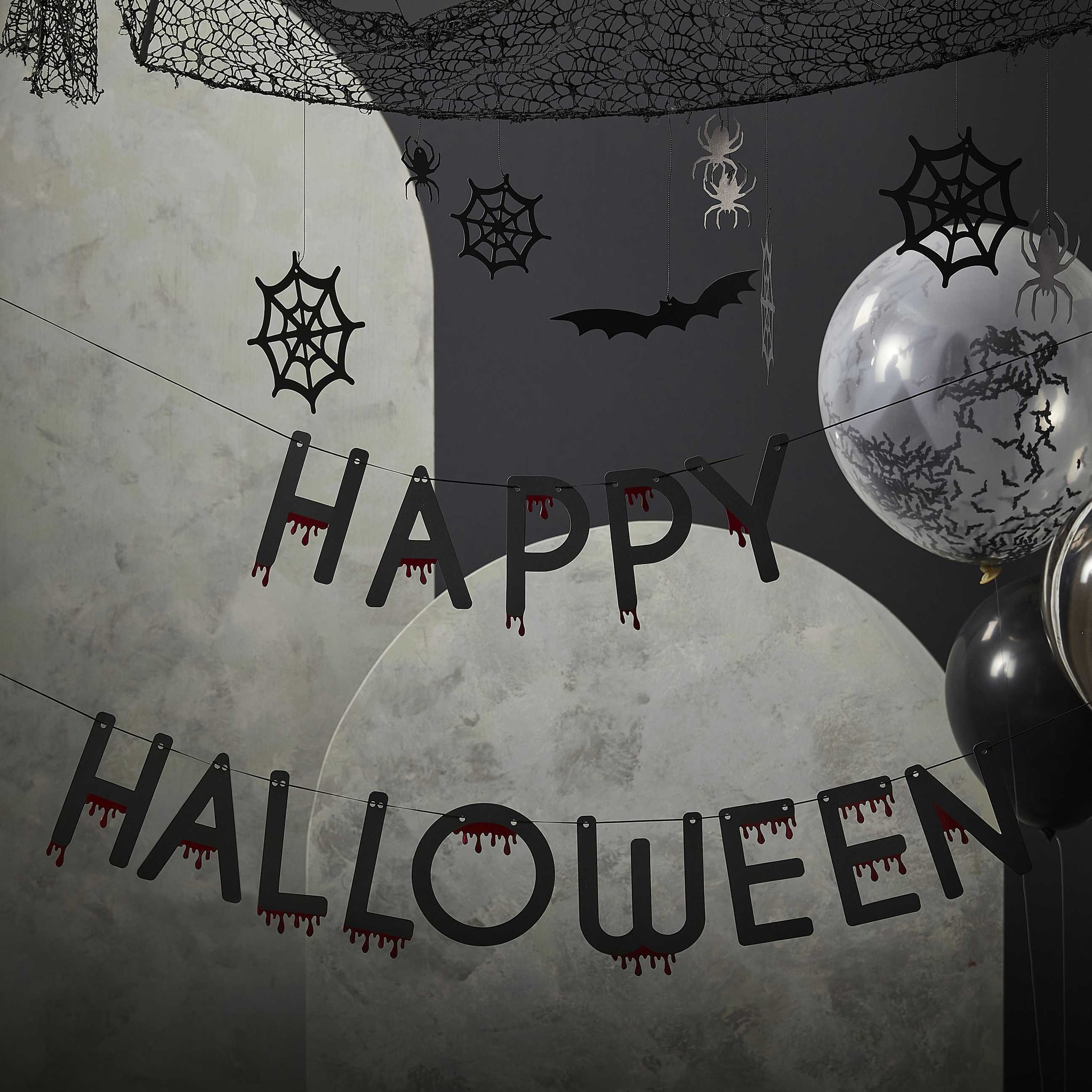 Letterslinger Happy Halloween - Fright Night - versiering - 1stuks-2