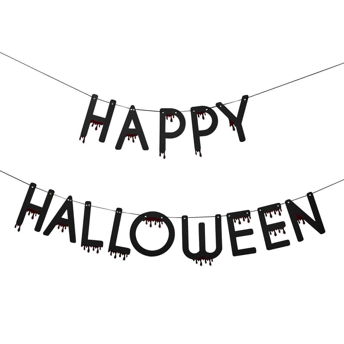 Letterslinger Happy Halloween - Fright Night - versiering - 1stuks-1