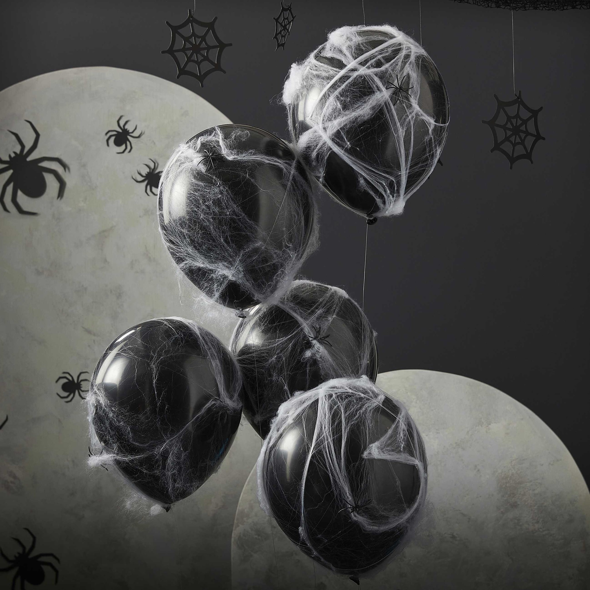 Ballonnen spinnenweb - Fright Night - Halloween versiering - 5stuks-2