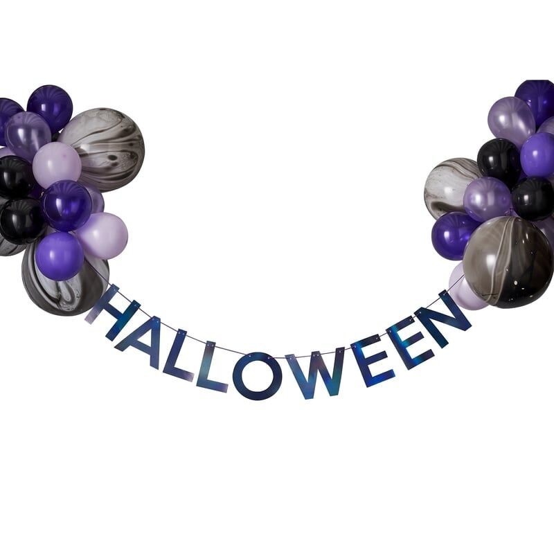 Letterslinger & ballonnen - Let's Get Batty - Halloween decoratie - 1stuks-1