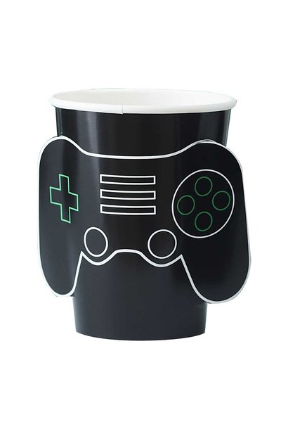 Papieren bekers controller 'Game on' (8st)