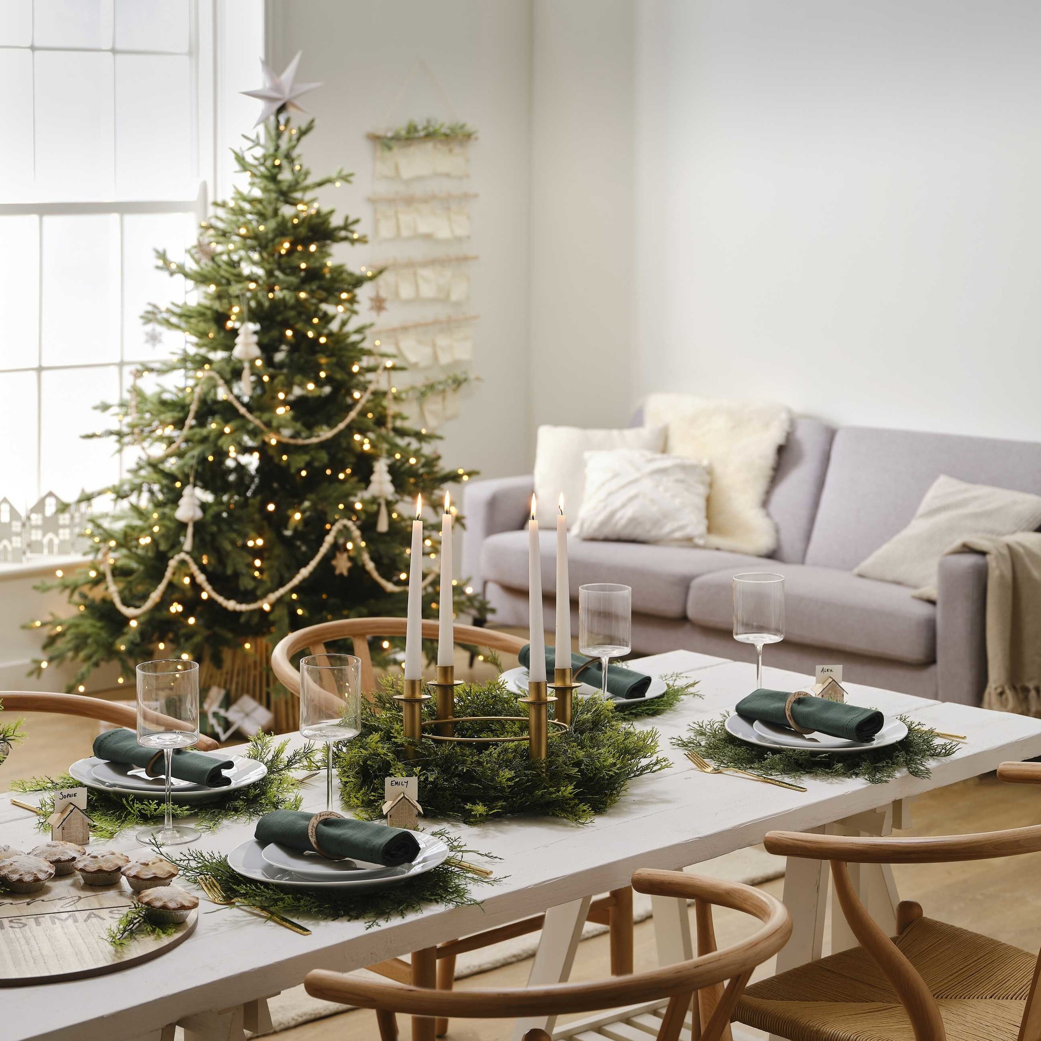 Papieren borden kerstboom - Nordic Noel - kerstversiering - 6stuks-3