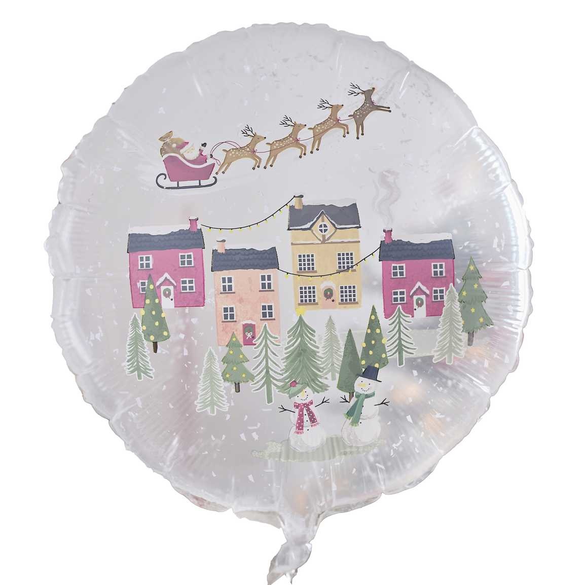 Folieballon sneeuwbol kerstscène - Merry Little Christmas - kerstversiering - 1stuks-1