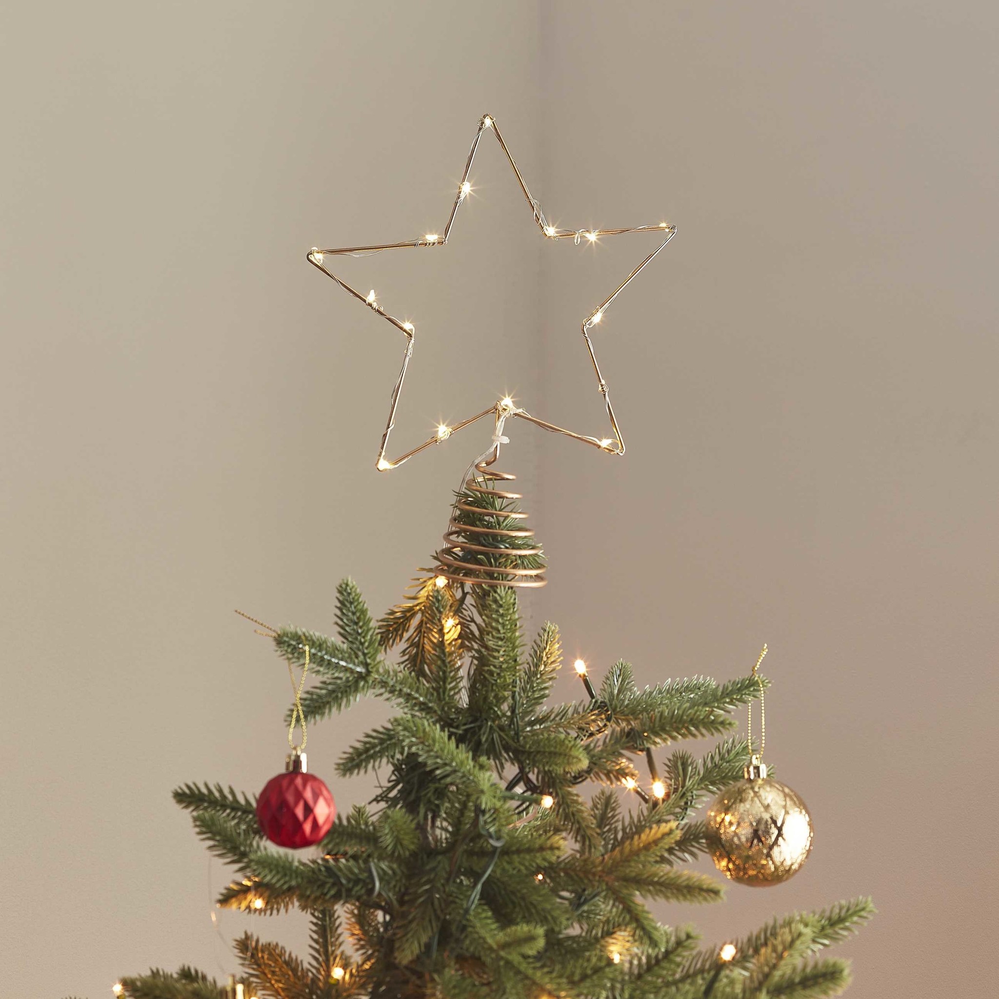 Piek gouden ster lichtjes - Deck The Halls - kerstboom versiering - 1stuks-2