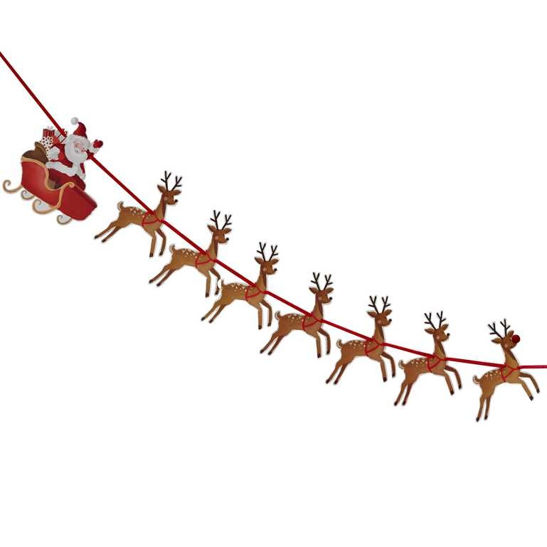 Slinger kerstman en rendieren - Merry Christmas - kerstversiering - 1stuks-1