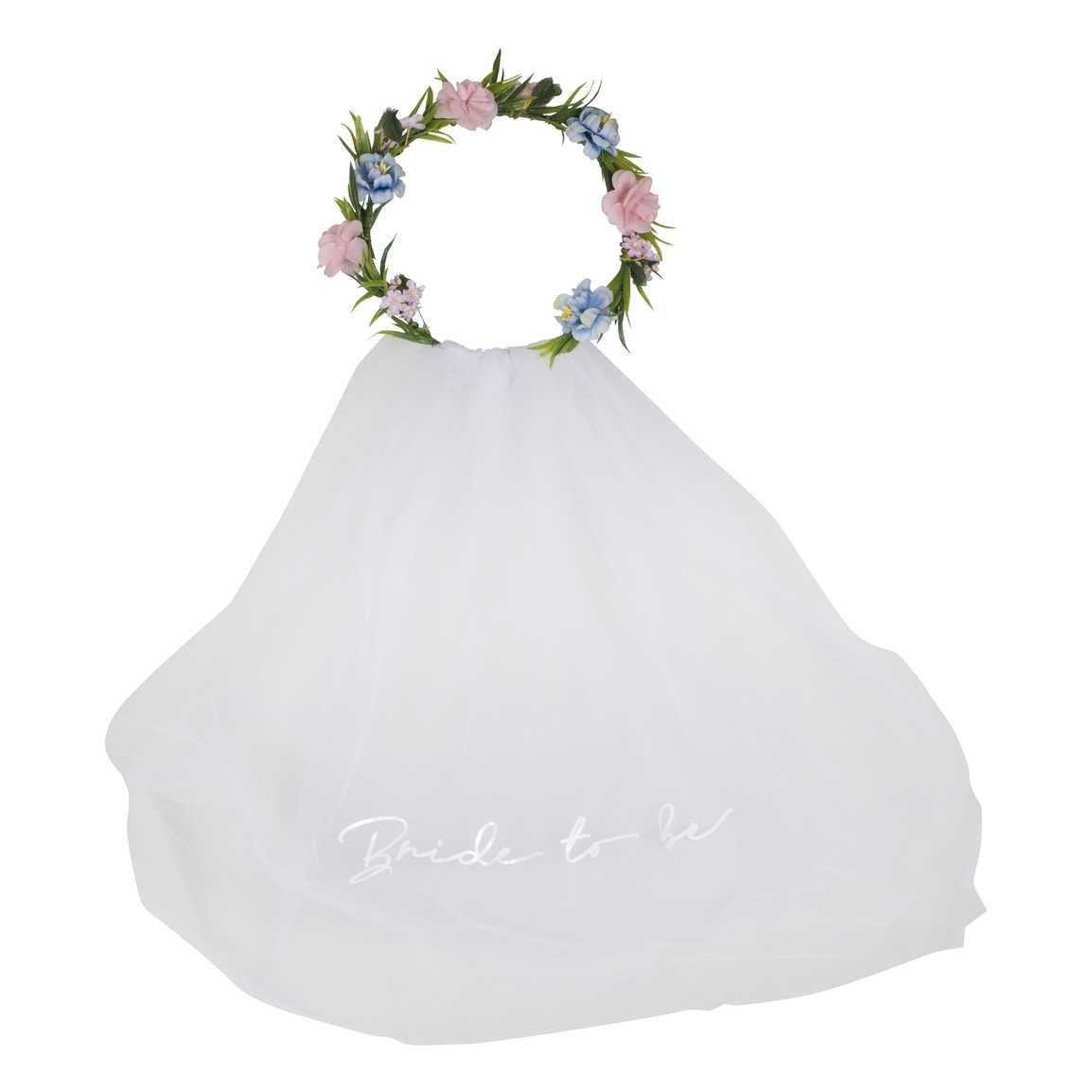 Sluier bloemenkroon Bride to Be - Boho Bride - vrijgezellenfeest versiering - 1stuks-1