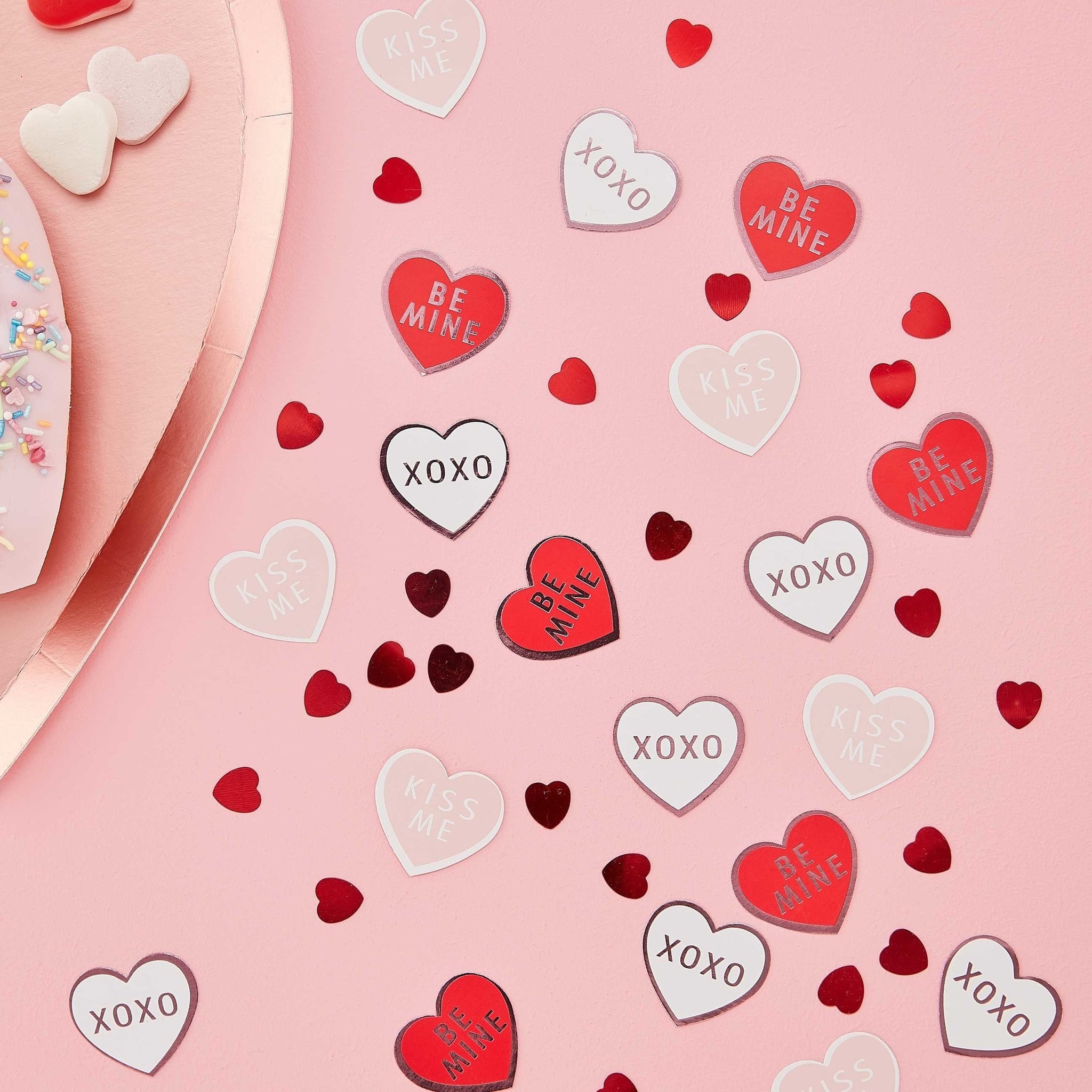 Tafelconfetti hartjes - Be My Valentine - valentijn versiering - 14gram-2