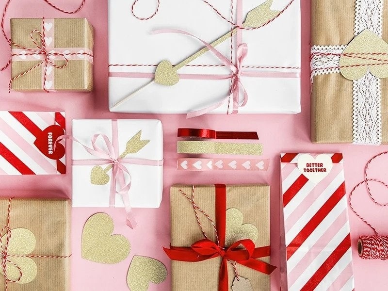 Papierdecoraties hartjes/pijltjes - Sweet Love - valentijn versiering - 8stuks-2