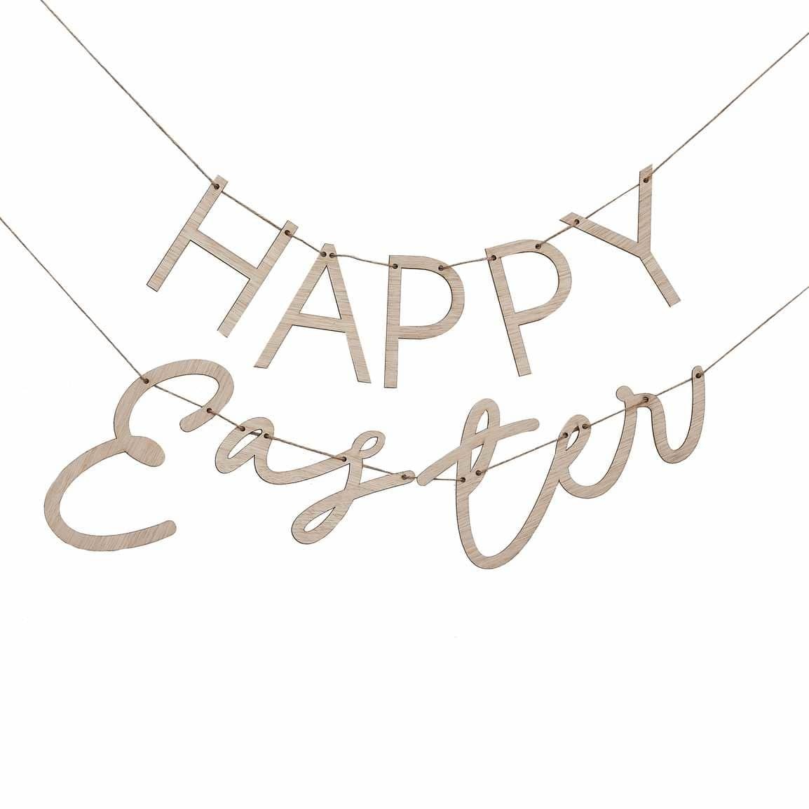 meesterwerk informeel Peave Letterslinger hout Happy Easter paasdecoratie - 1stuks | pretapret.nl -  PretaPret