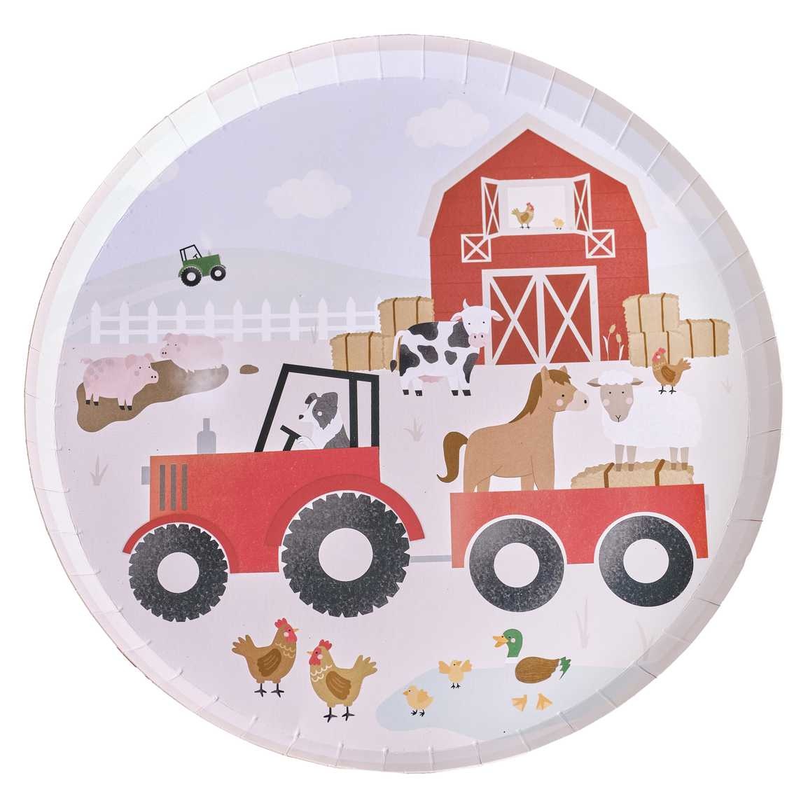 Papieren borden boerderijdieren - Farm Friends - kinderfeestje versiering - 8stuks-1