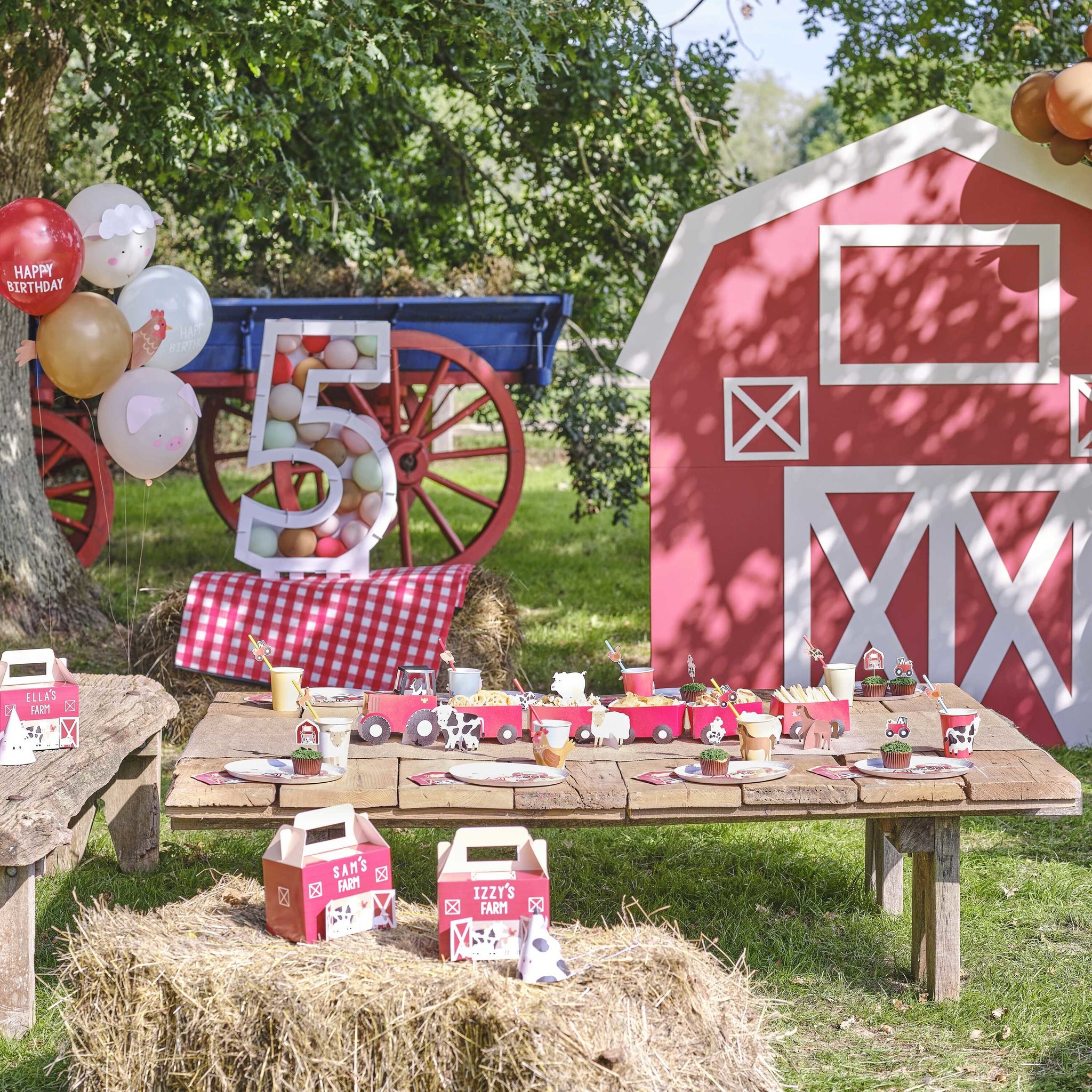 Ballonnen boerderijdieren - Farm Friends - kinderfeestje versiering - 5stuks-3