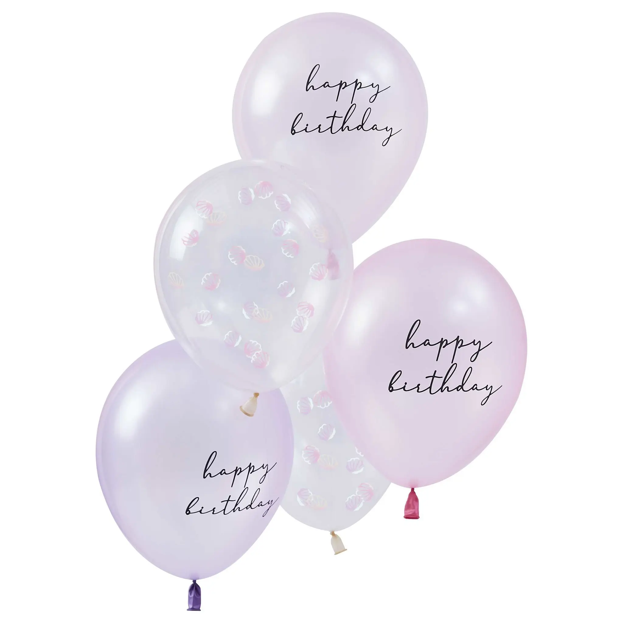 (confetti)ballonnen roze - Mermaid Magic - kinderfeestje versiering - 5stuks-1
