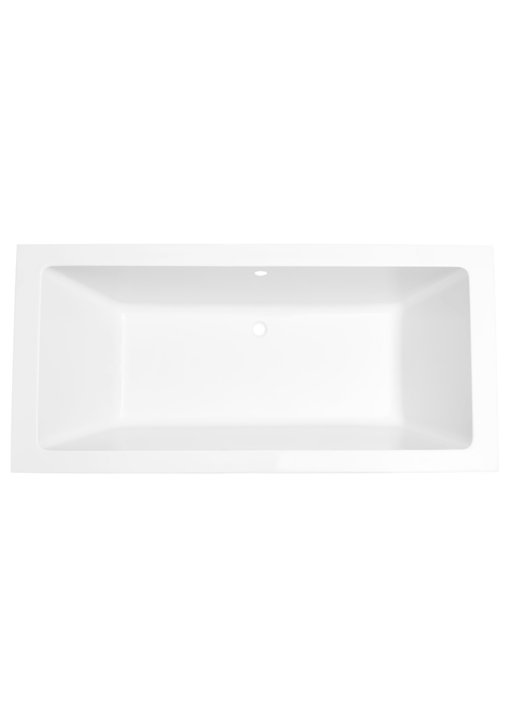 Wiesbaden Wiesbaden Santino SQ inbouw duo ligbad 190x90x49 cm acryl glans wit