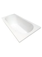 Wiesbaden Wiesbaden Portus RD inbouw duo ligbad 180x80x49 cm acryl glans wit.