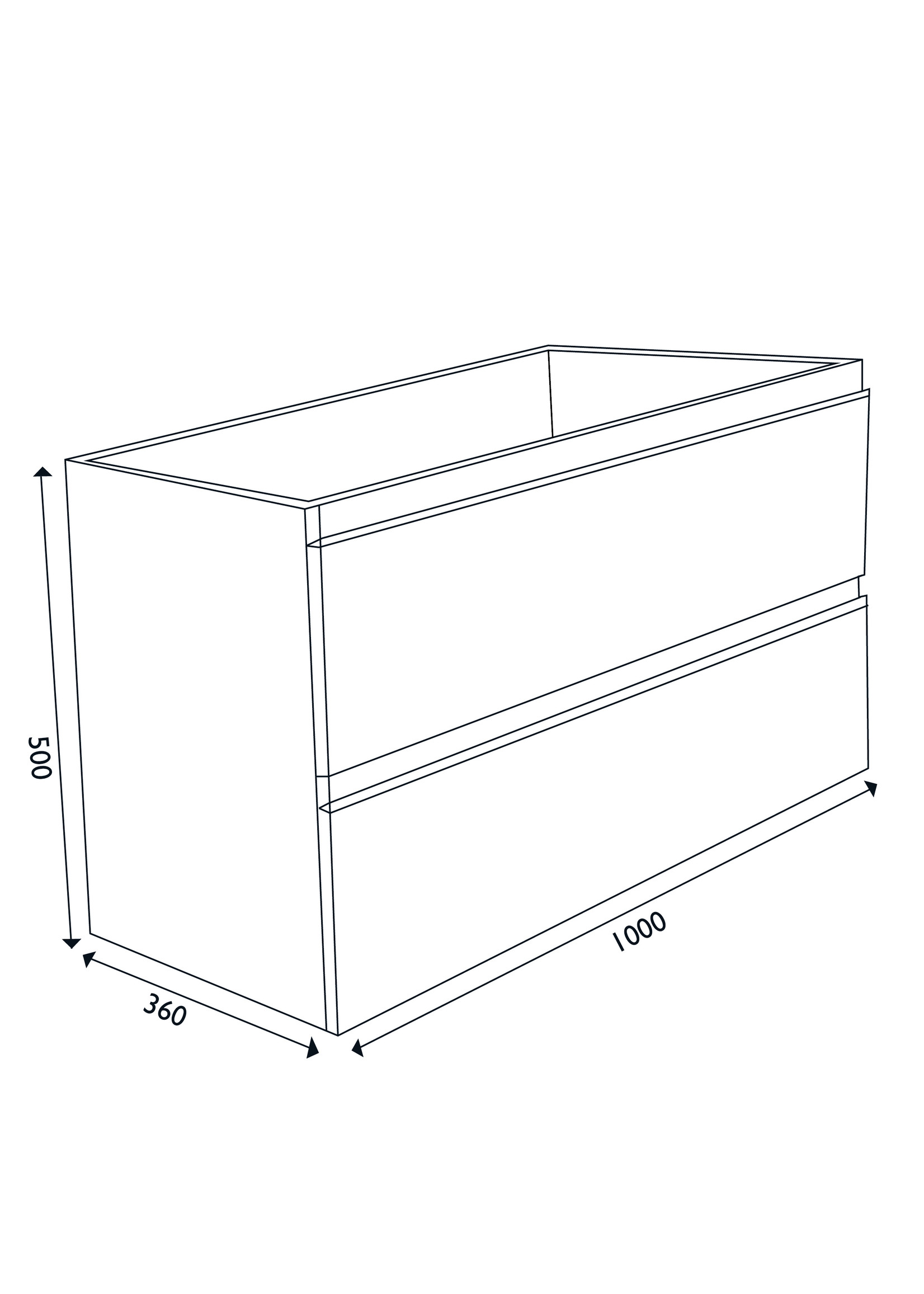 Wiesbaden Wiesbaden Shall onderkast 100x36cm zonder wastafel glans grijs